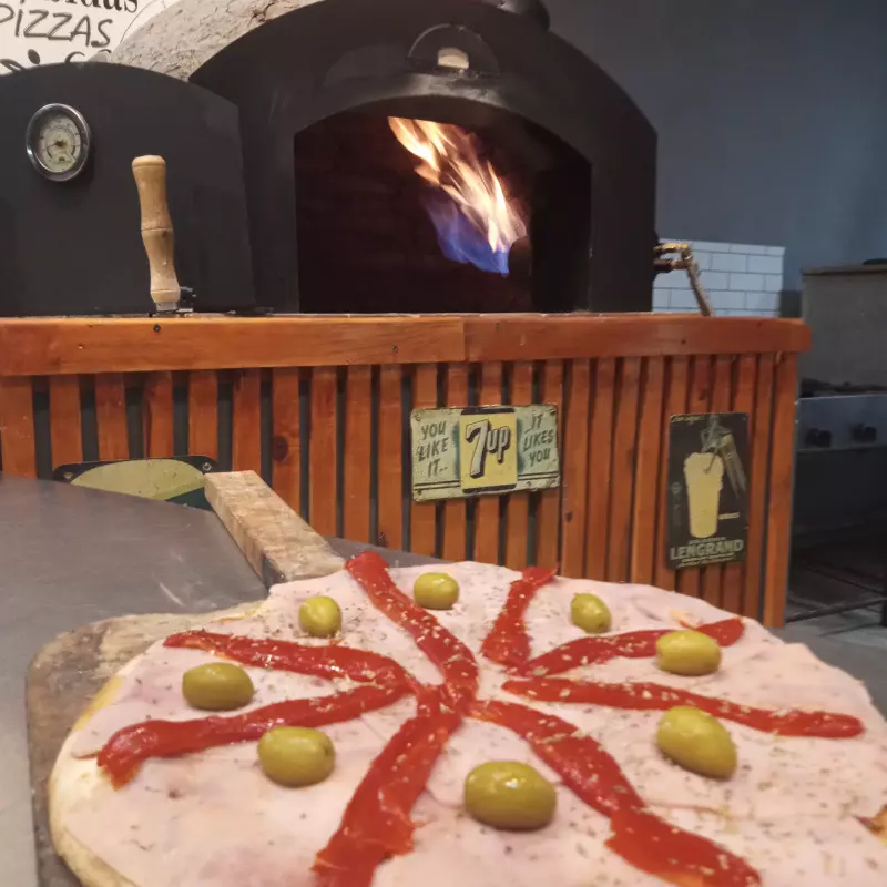 jamon y morron al Horno de Barro