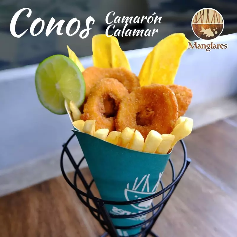 CONO CON CAMARONES