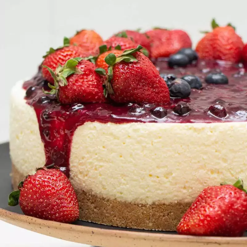 •Cheescake de frutos rojos