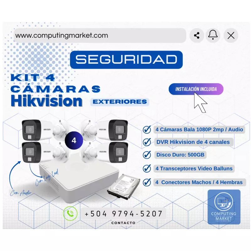 Kit de 4 Cámaras