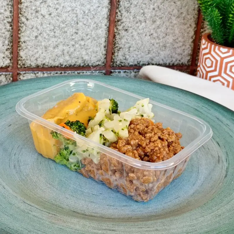Mounjaro carne purê banana legumes