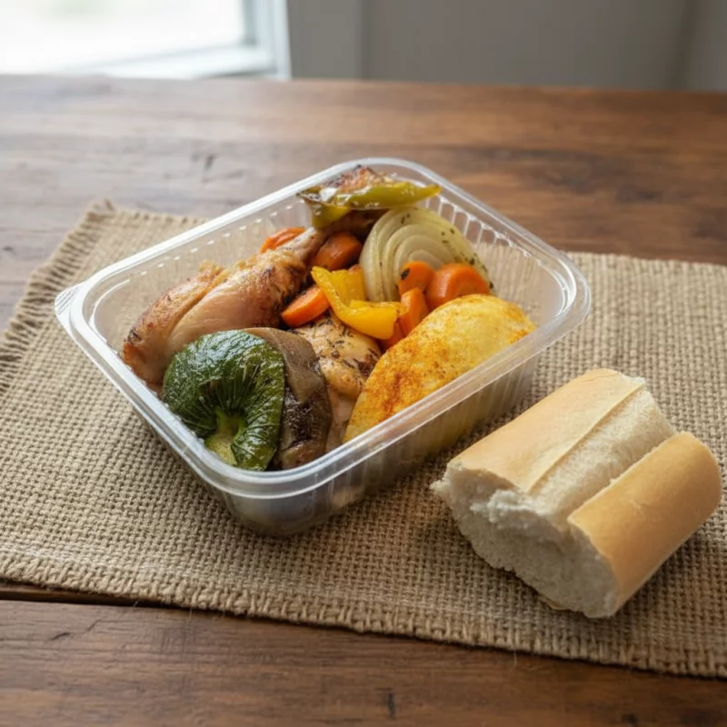 Pollo al horno con verduritas