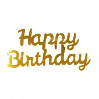 T-003 TOPPER HAPPY BIRTHDAY - 10X5CM