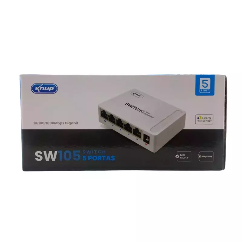 SWITCH 5 PORTAS KNUP 10/1000 SW105