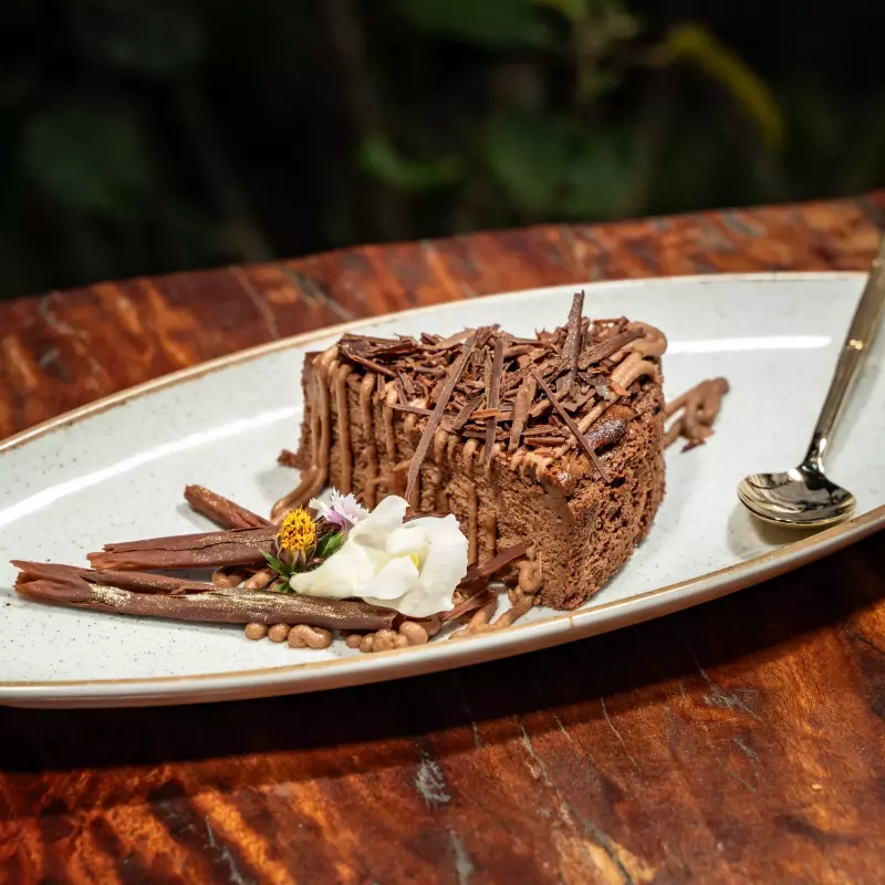 Cheesecake horneado de chocolate