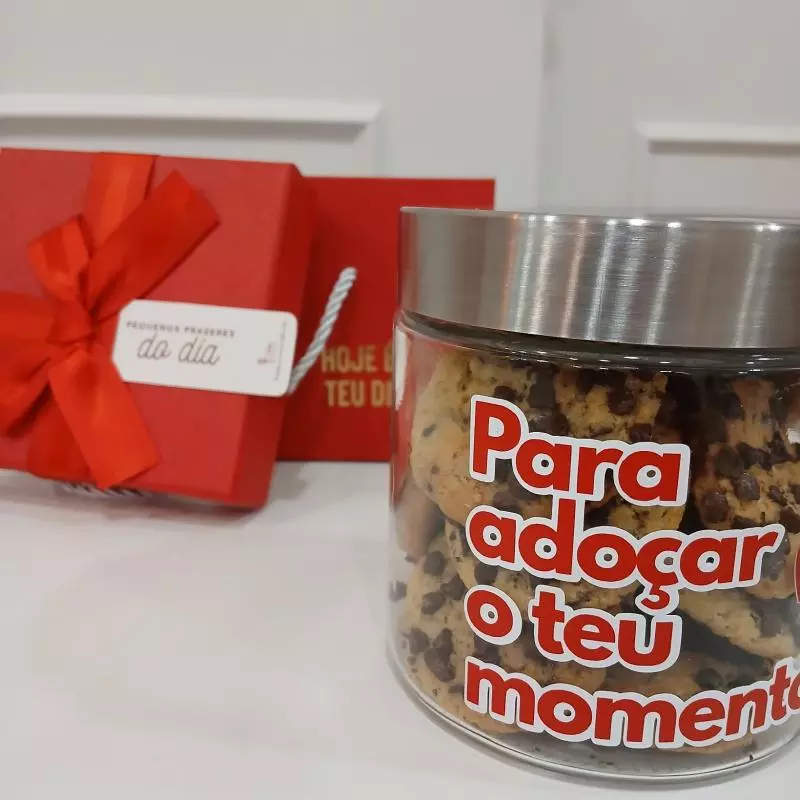 Frasco personalizado com cookie