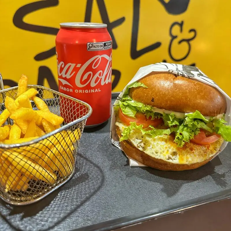 Combo Sal&Carne Sozinho + Coca lata