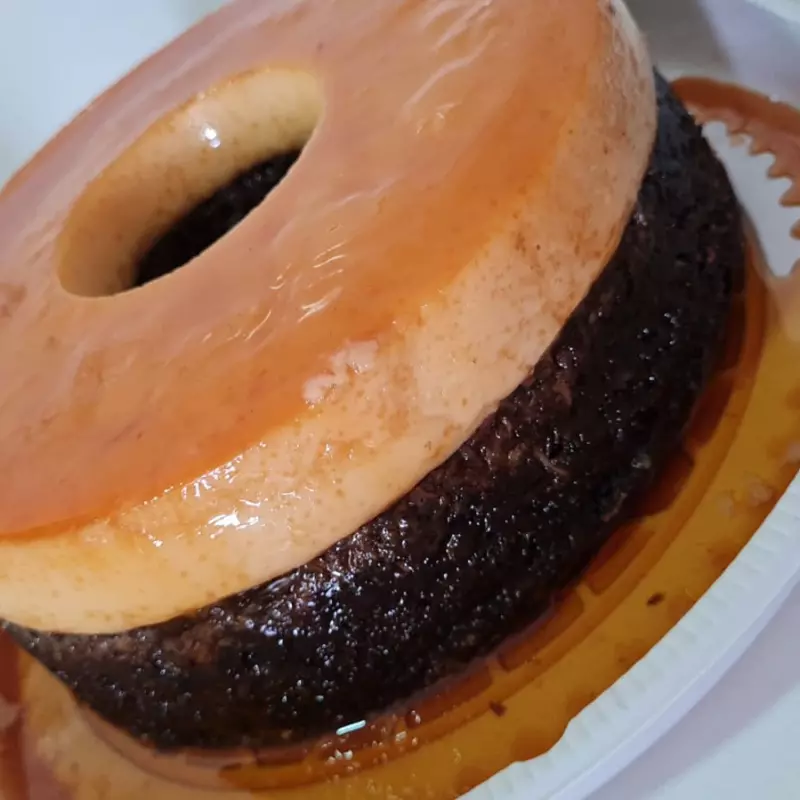 Bolo pudim de chocolate