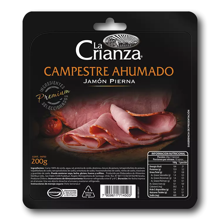 Jamón pierna Campestre Ahumado