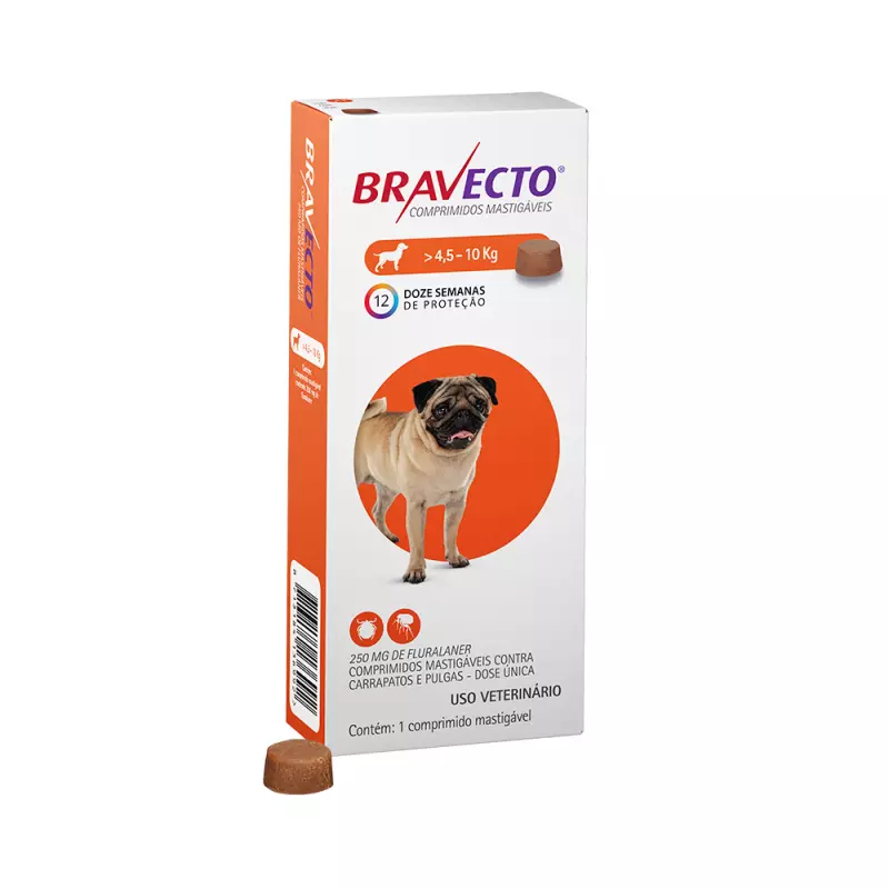 Bravecto MSD Cães de 4,5 a 10 kg