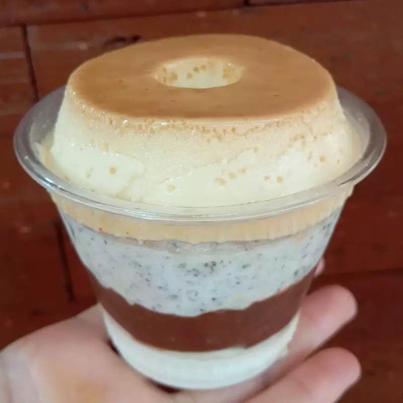 Copudim Ouro Branco com Ganache