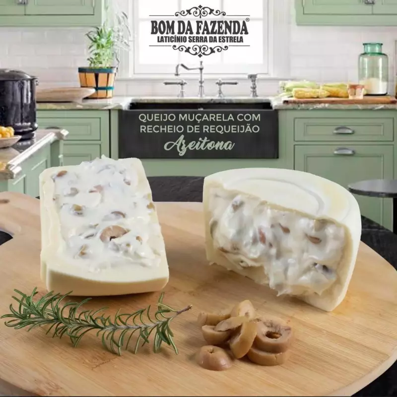 QUEIJO RECHEADO COM AZEITONA