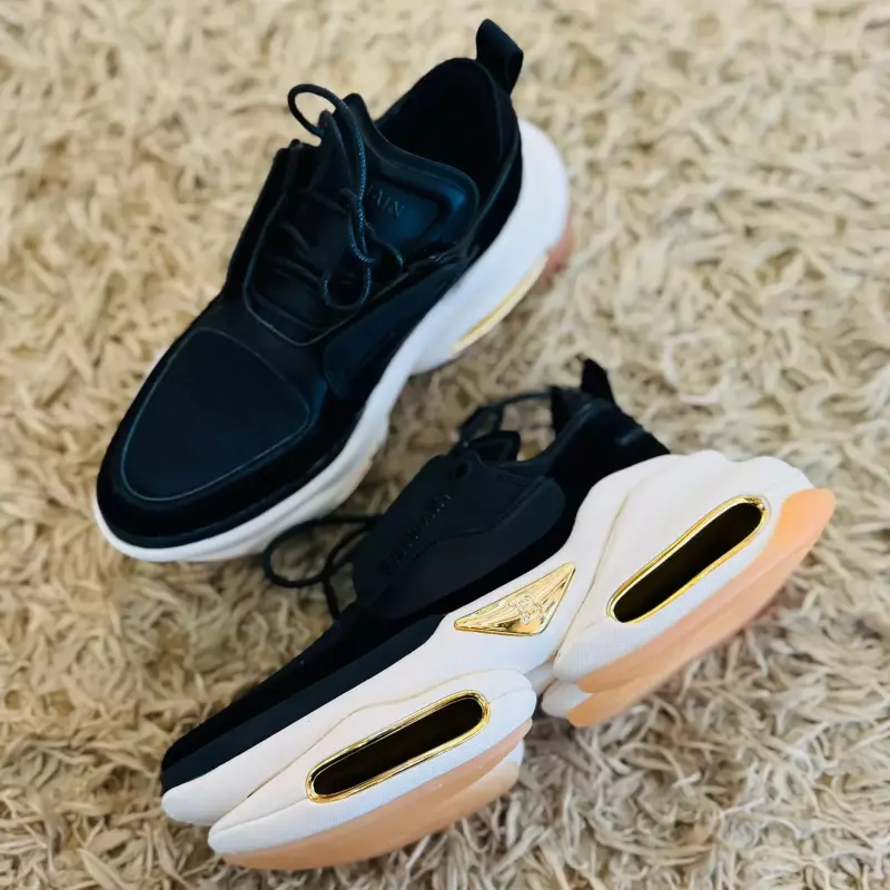 TENIS BALMAIN BLACK PLATAFORM