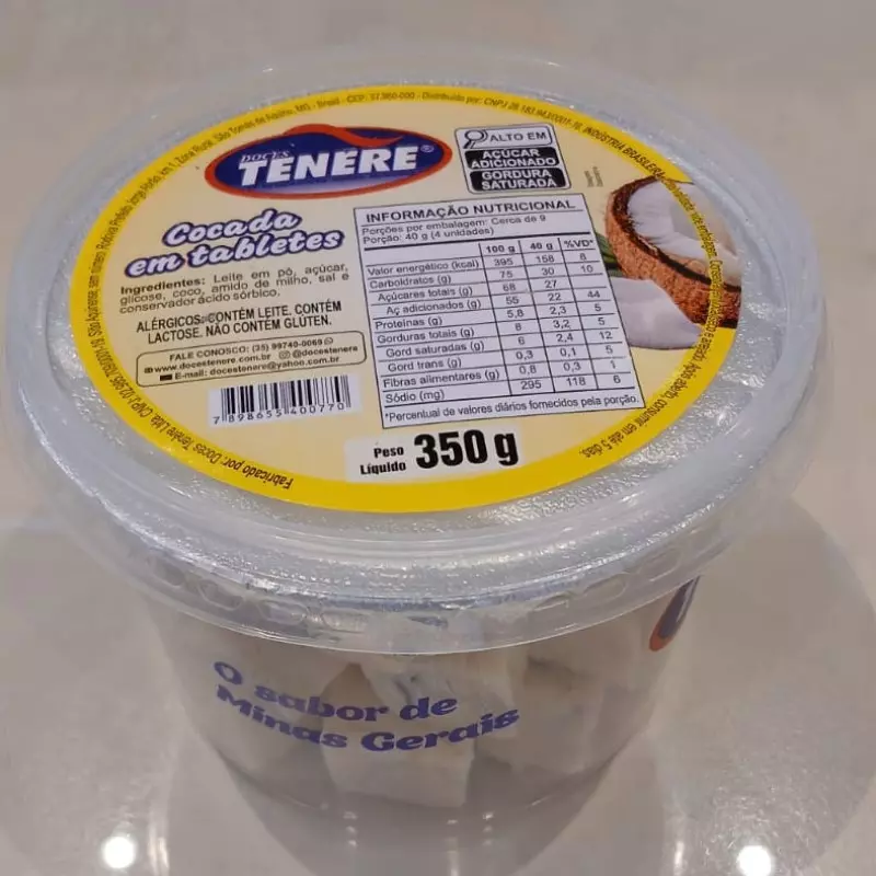 -1250-COCADA BRANCA PT350gTNERE$8,50