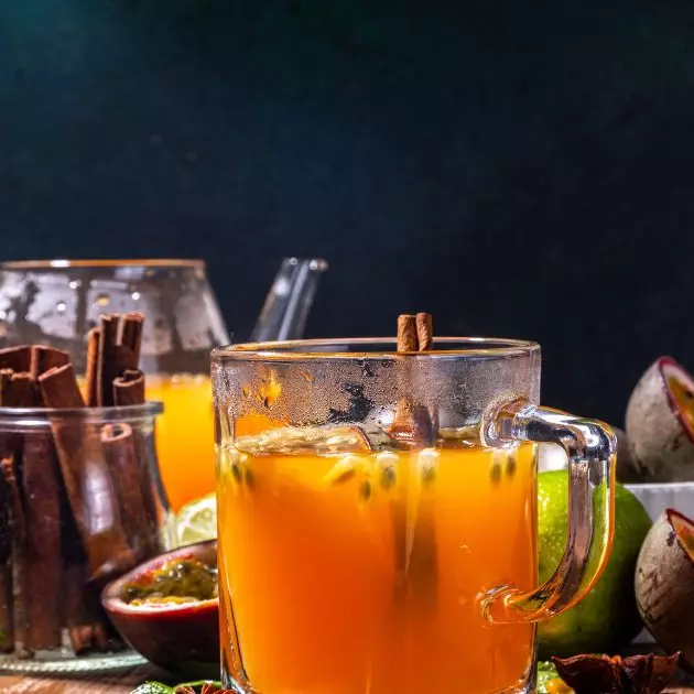 Chá de maracujá com especiarias