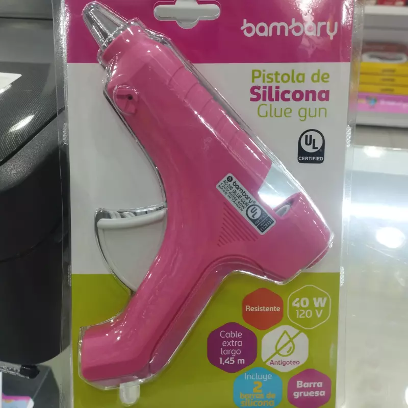 Pistola de silicona bambary