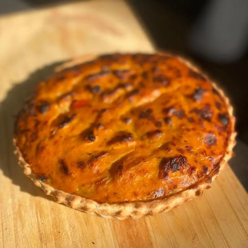 Tarta indiviual  de pollo y calabaza