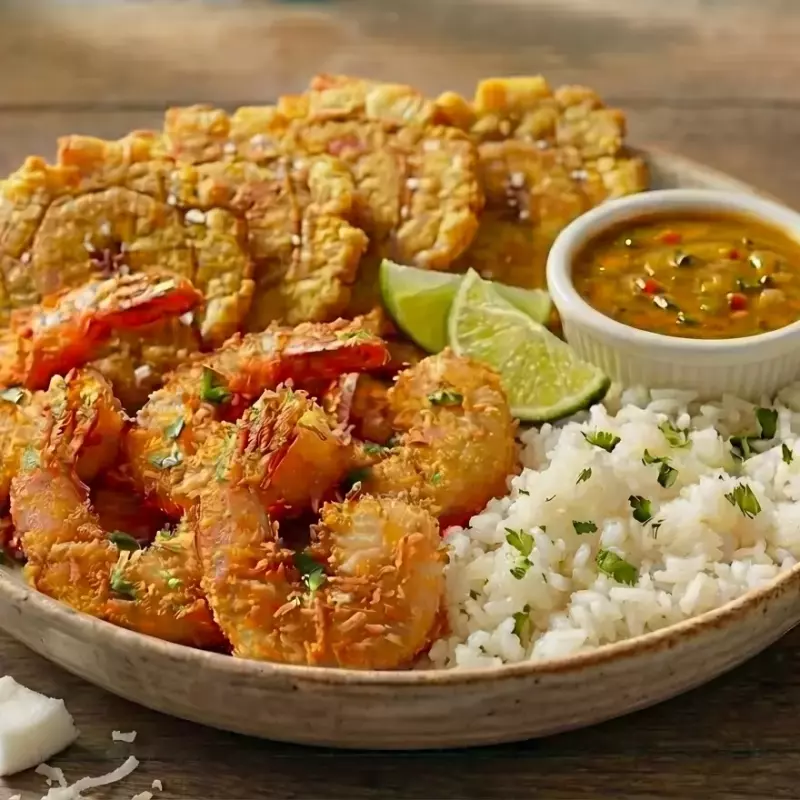 Camarones Empanizados con Coco