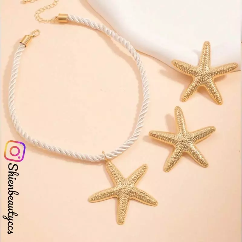 Collar con zarcillos estrella