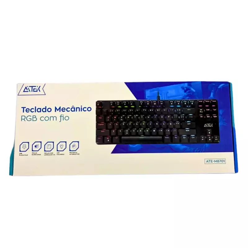 TECLADO MECANICO USB AITEK ATE-M8701