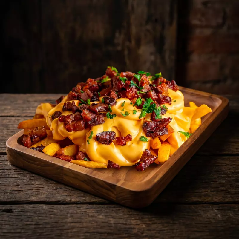 Batata com Cheddar e Bacon