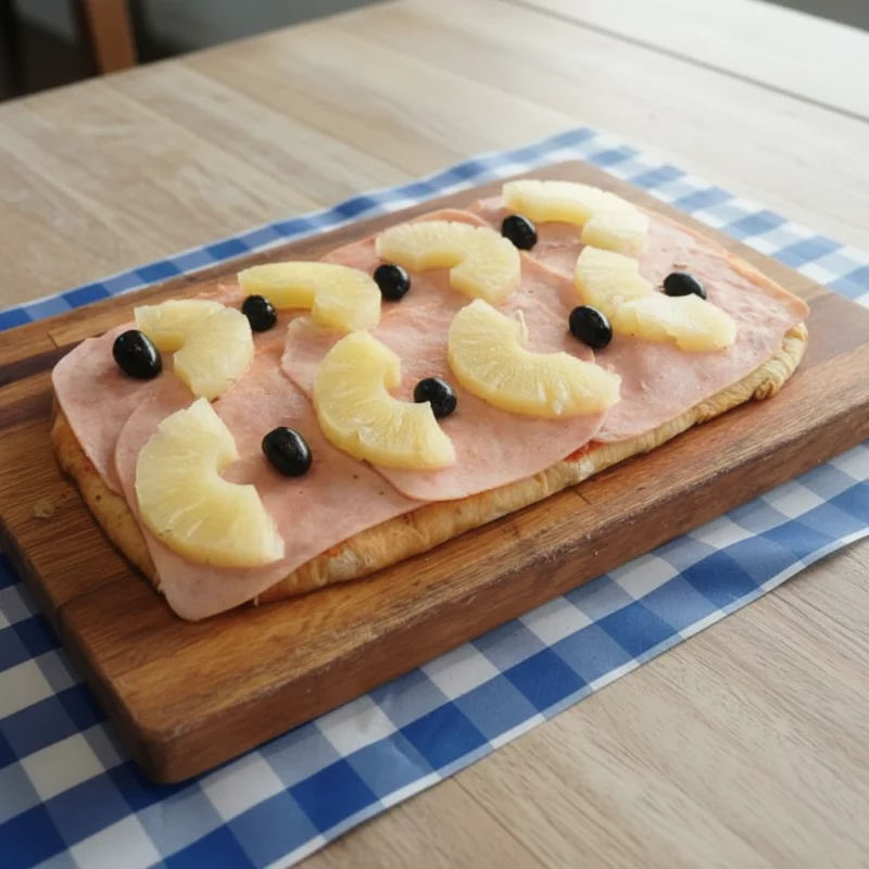 Jamon y anana Rectangular