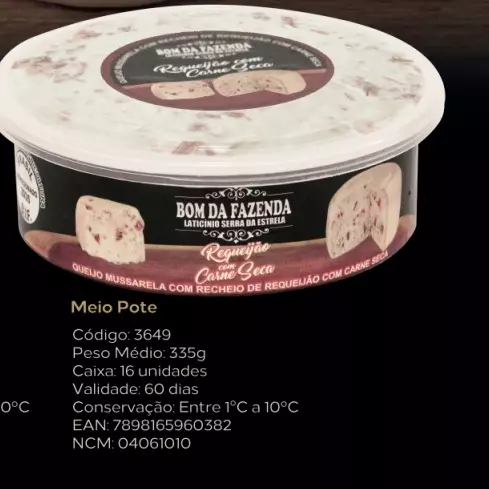 QUEIJO RECHE/TRAD/CARNE SECA METADE