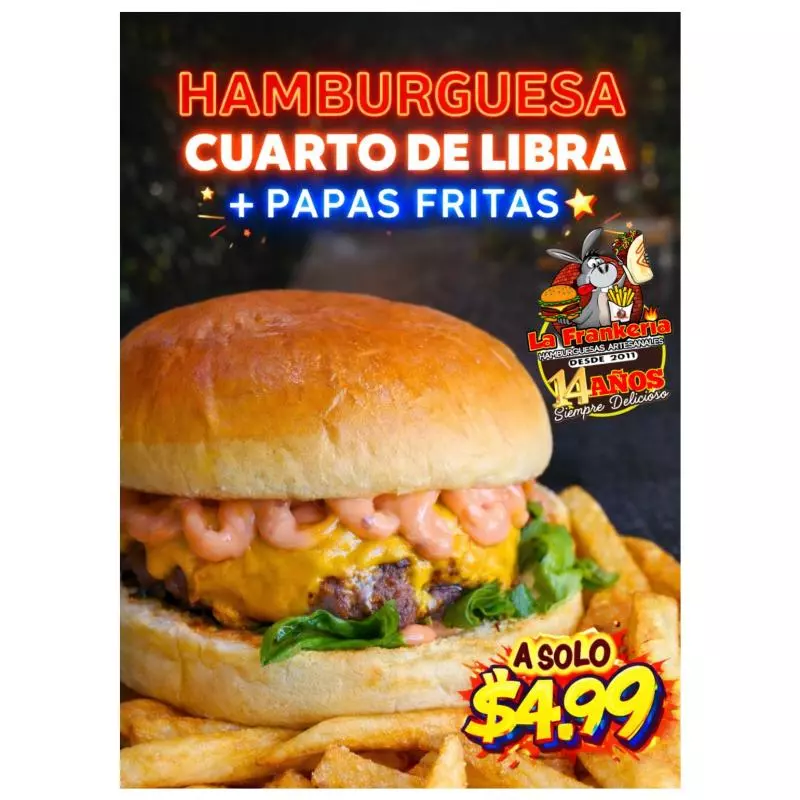 Cuarto de Libra + papas fritas