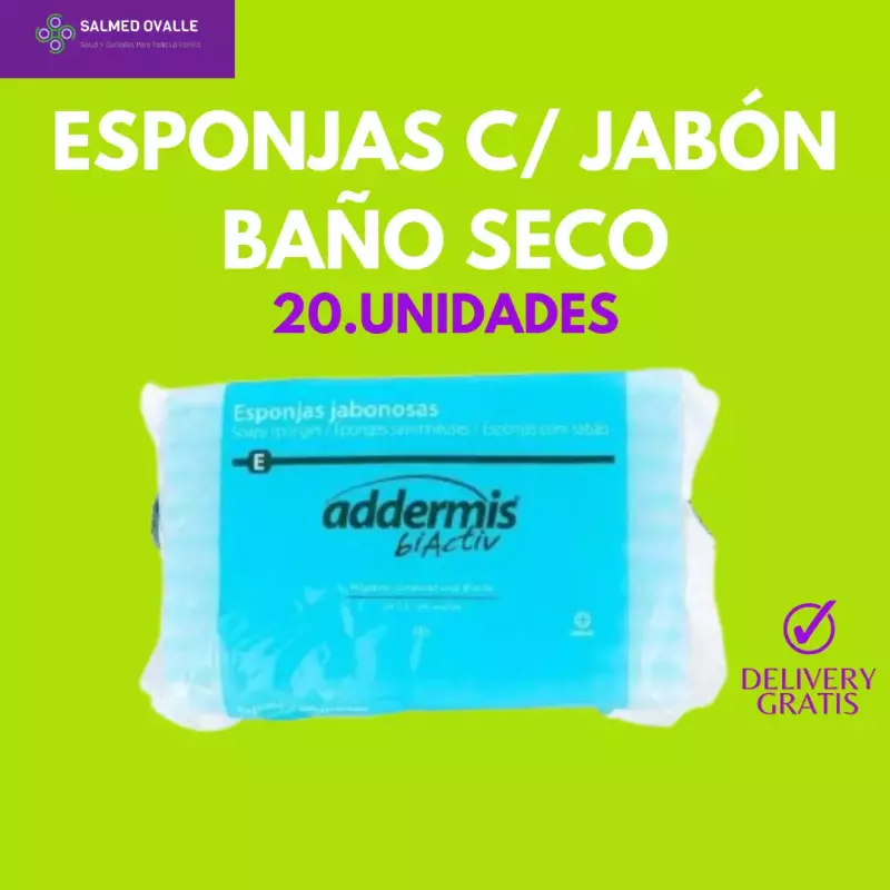 ESPONJAS C/JABÓN BAÑO SECO 20UN