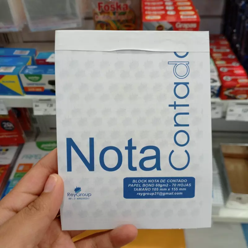 Block nota de contado