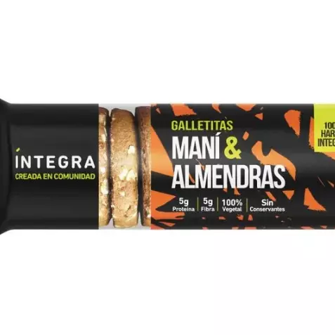 Integra galletitas mani y almendras