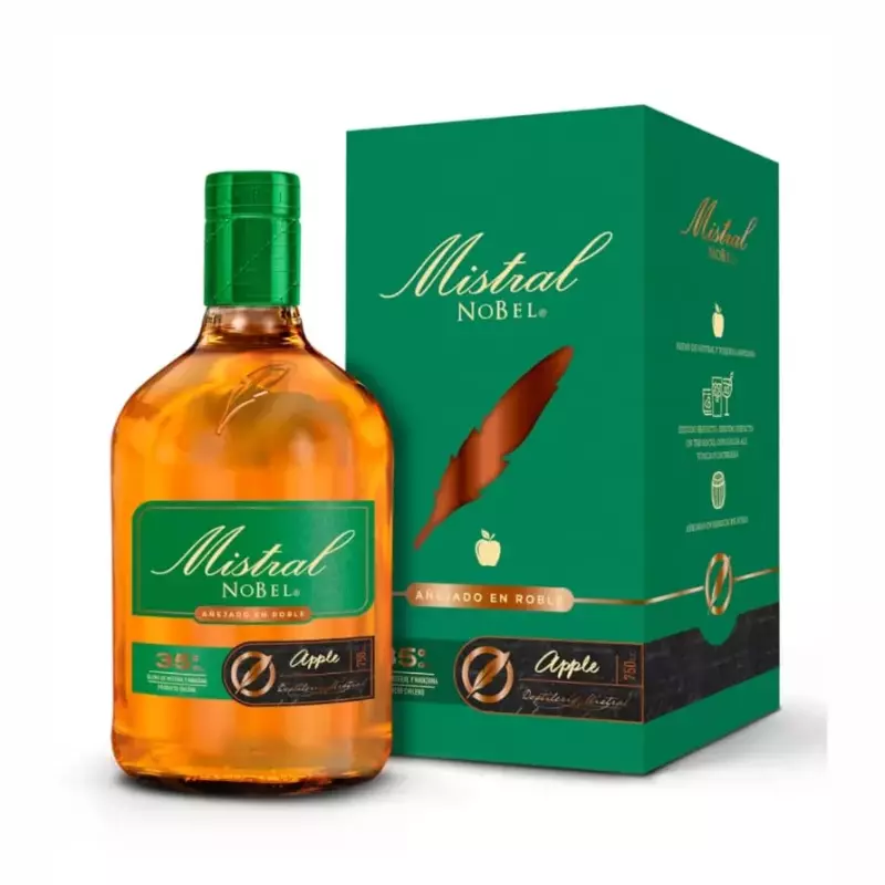 PISCO MISTRAL MANZANA 35º 1LT