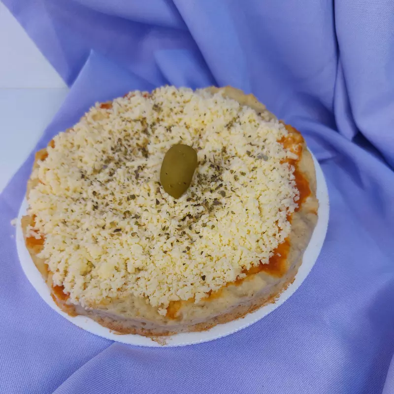 Pizza  de muçarela vegana p congelada