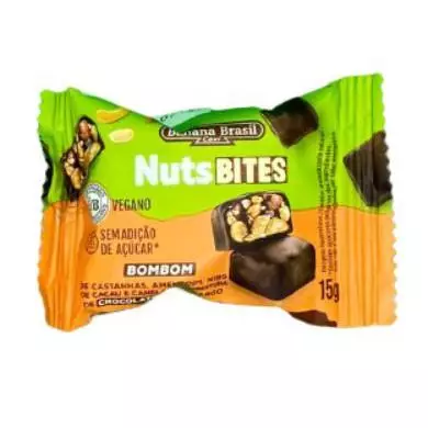 Nuts Bites Bombom s/ Açúcar-Banana Brasil 15g