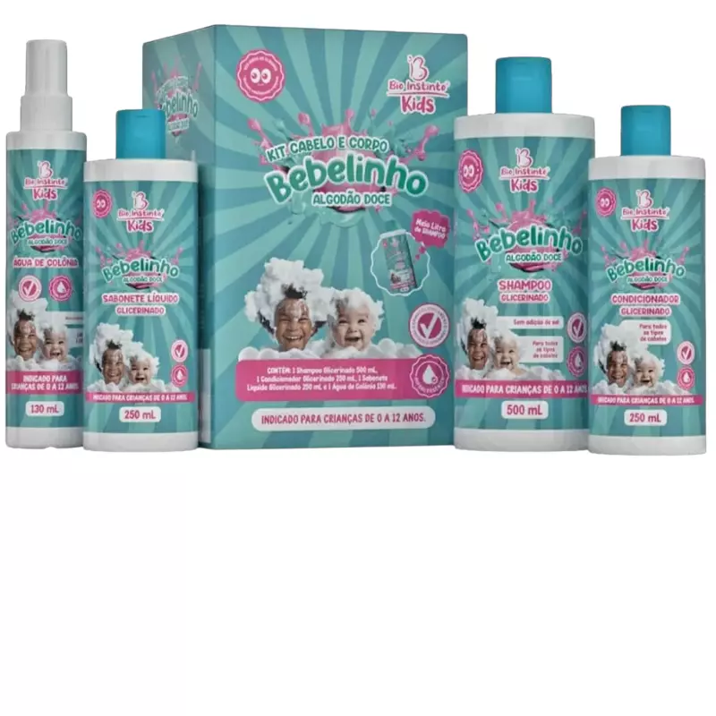 kit capilar Bebelinho algodão doce