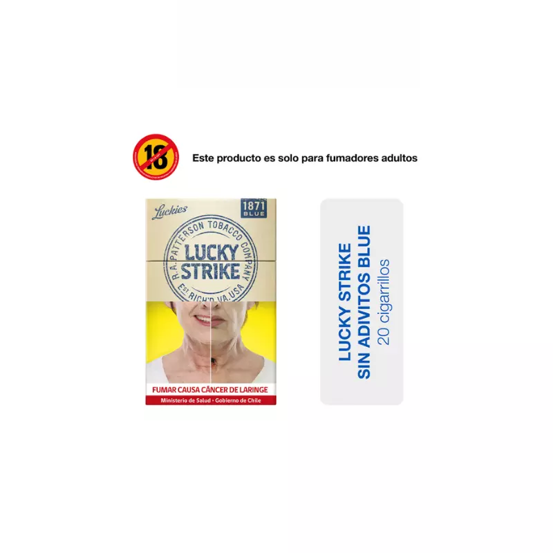 Lucky Strike Sin Aditivos Blue 20 un