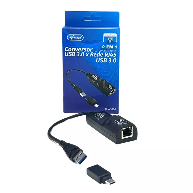 CONVERSOR USB DE REDE RJ45 KP-AD106
