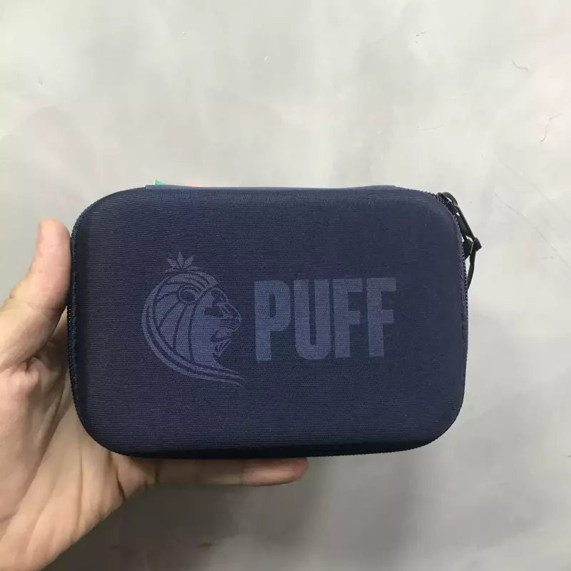 Case puff média azul
