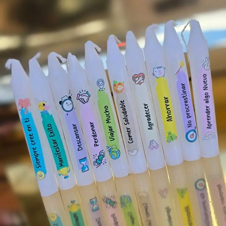 Velas 12cm pte x10 propositos