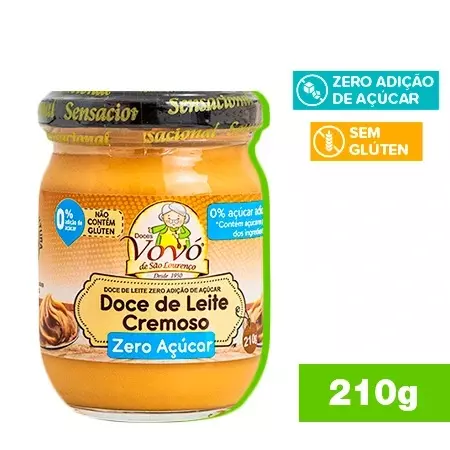 DOCE DE LEITE ZERO ACUCAR 210g