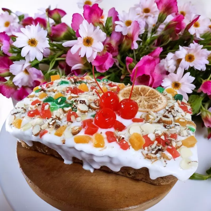 Keke ingles /fruitcake🍎🍐🍇🍓🍊🍋🍉🍌🍑🍒🍍🥝