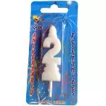 VB2 Vela aniversário branca c/10 Nº2