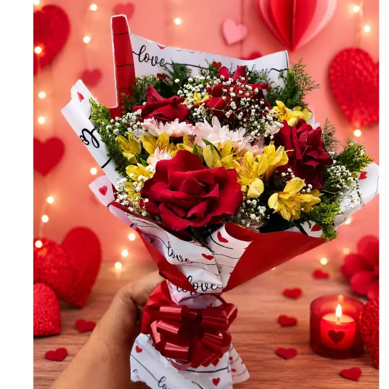 BUQUÊ CLÁSSICO 4 ROSAS