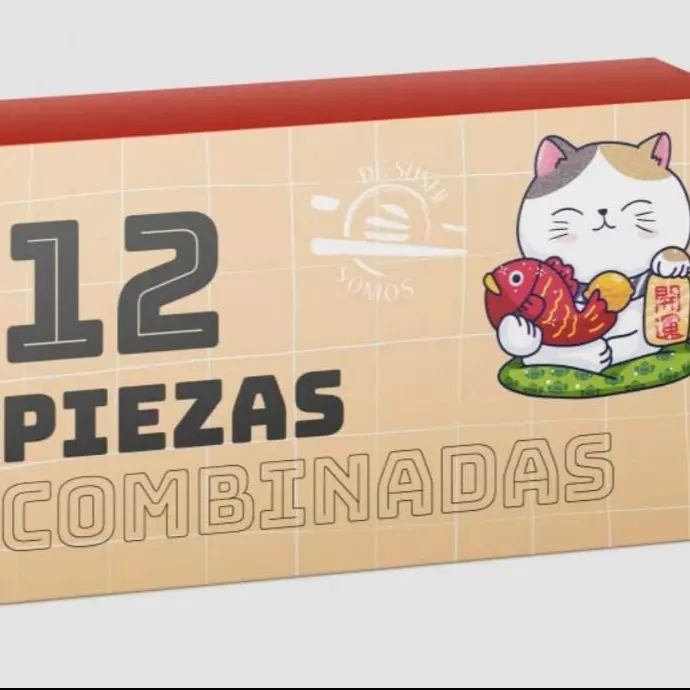 12 piezas de salmón+ 4 de regalo