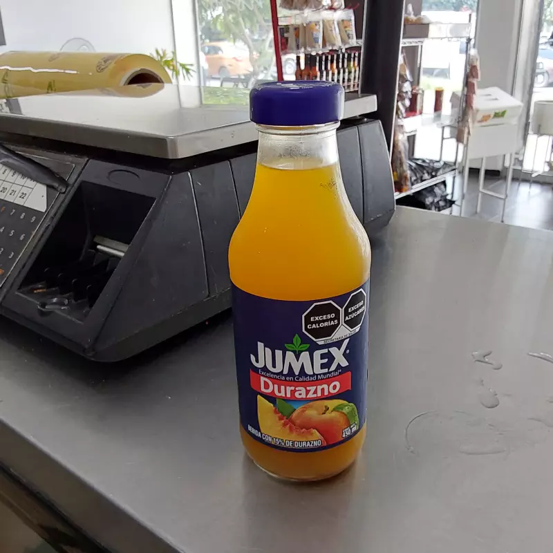 Jumex vidrio durazno
