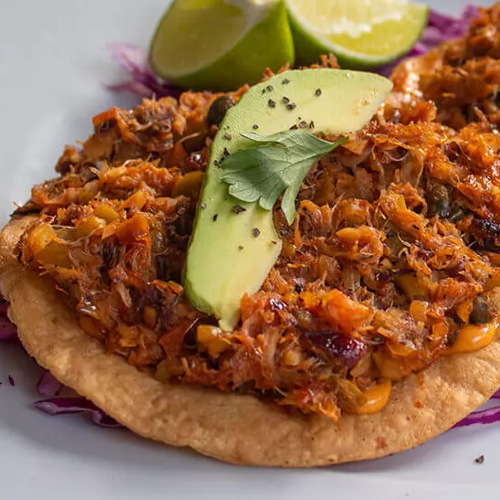 Tostada jaiba Jarocha