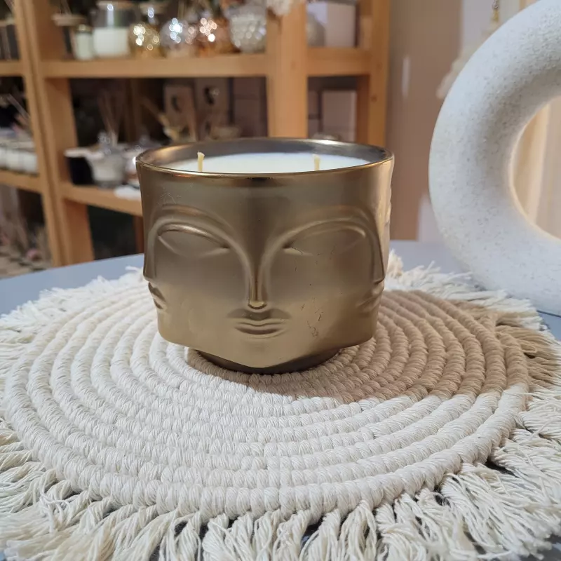 CANDLE FACES GOLD