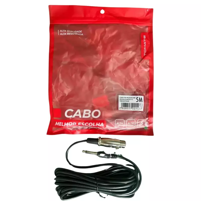CABO P/MICROFONE P10 5M MCB-015