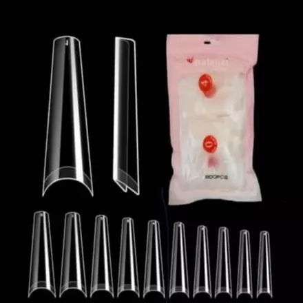 Uñas coffin XL Transp. (600 uñas)