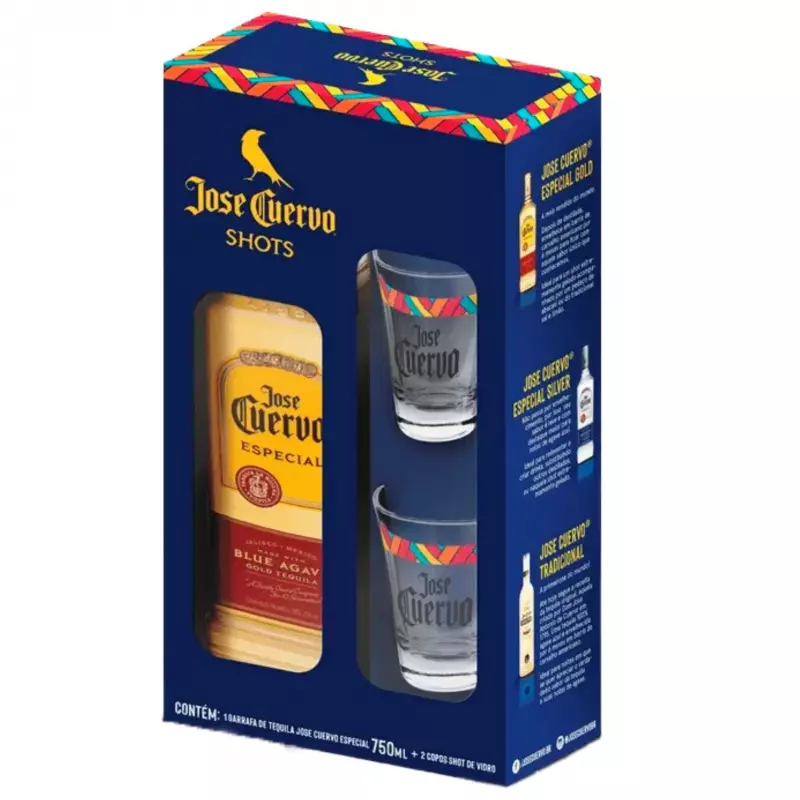 Kit Tequila José Cuervo Gold 750ml